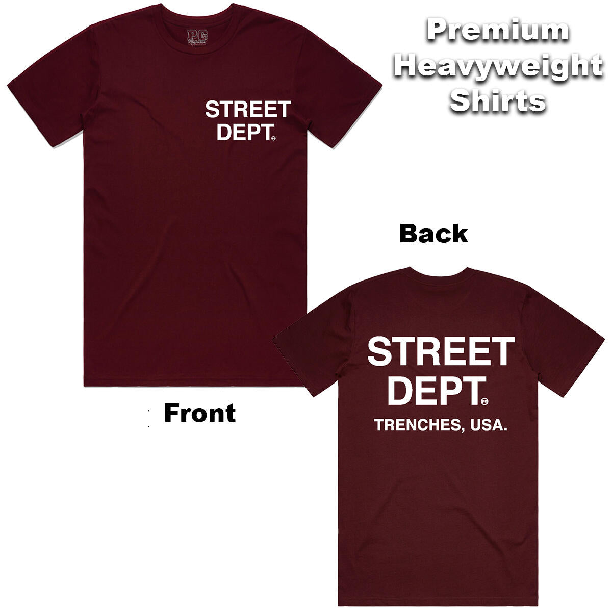 Street Dept. T-Shirt - Burgundy