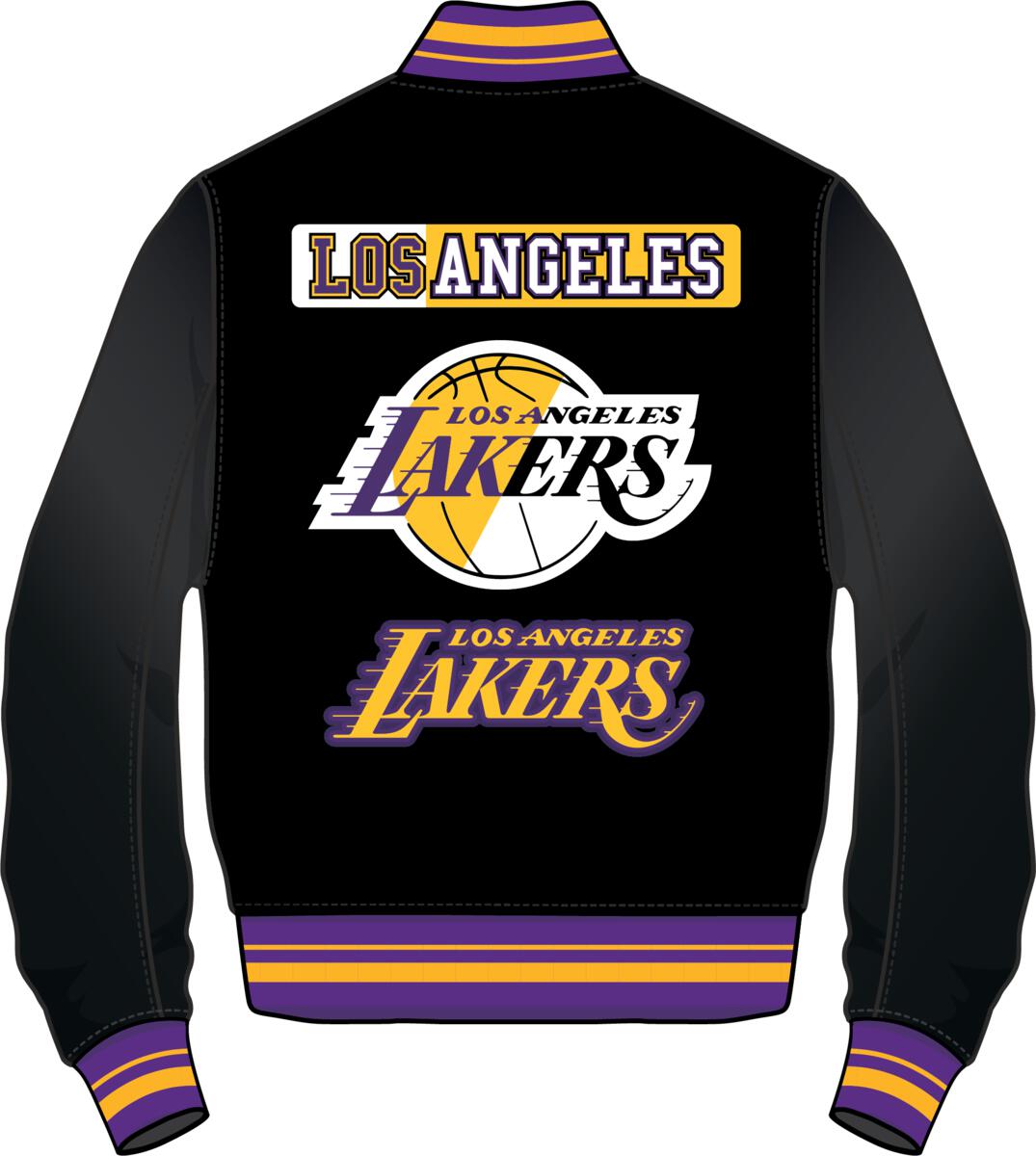 LOS ANGELES LAKERS SPLIT LOGO M RIB WOOL VARSITY JACKET