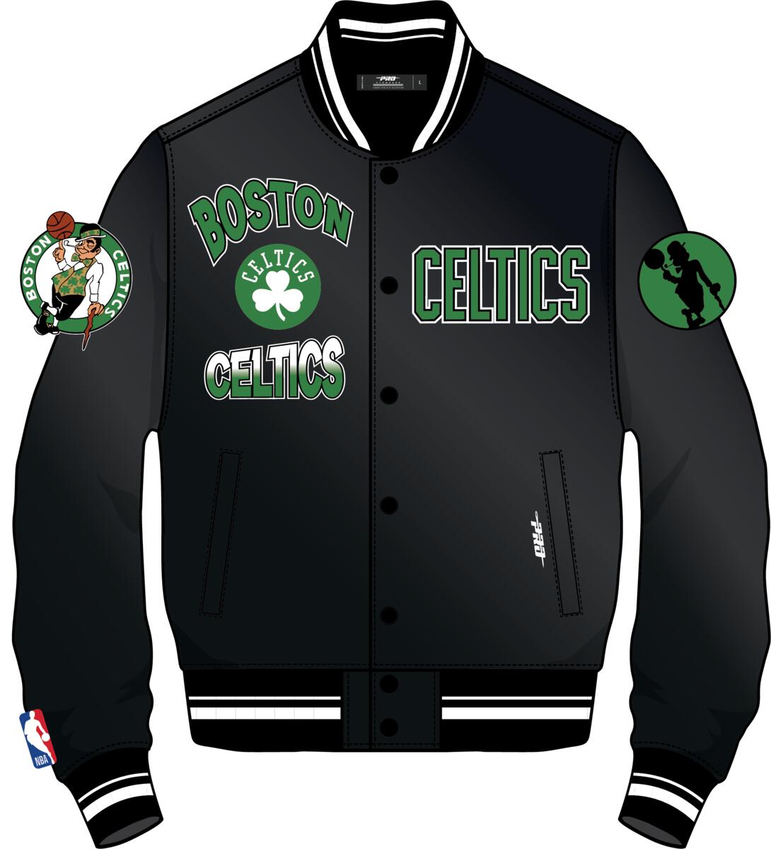 Pro - Boston Celtics Turn It Up Rib Satin Jacket - Black