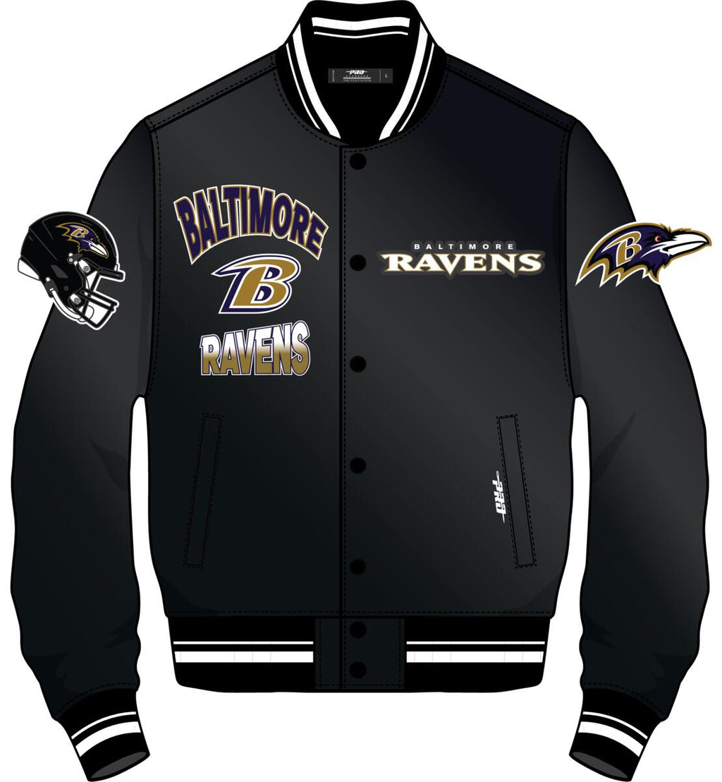 Raven Rib Pro - Baltimore Ravens Turn It Up Rib Satin Jacket - Black – Todays Man ...