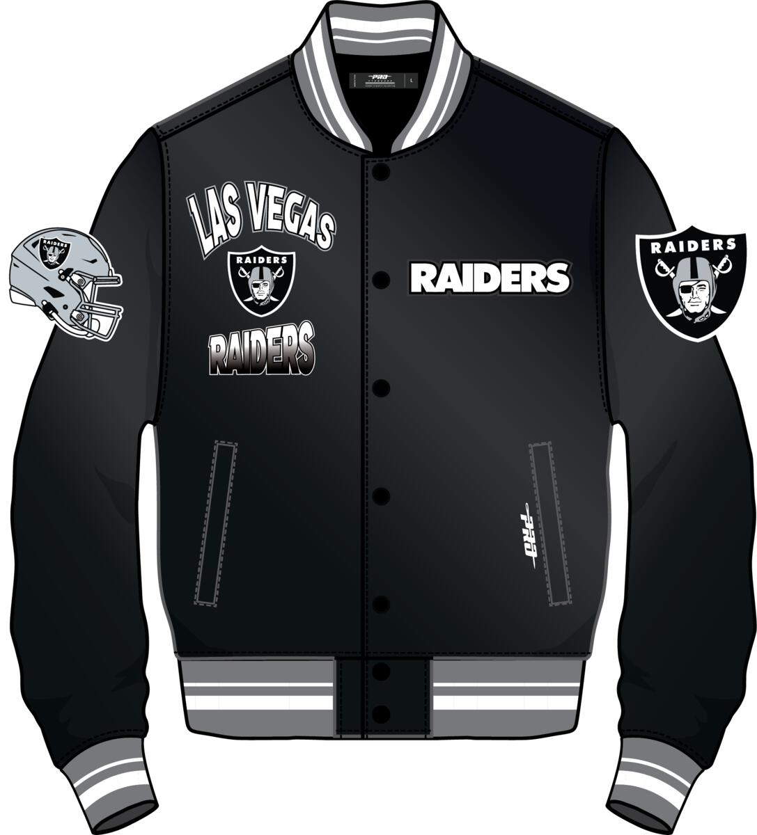 Pro - Las Vegas Raiders Turn It Up Rib Satin Jacket - Black