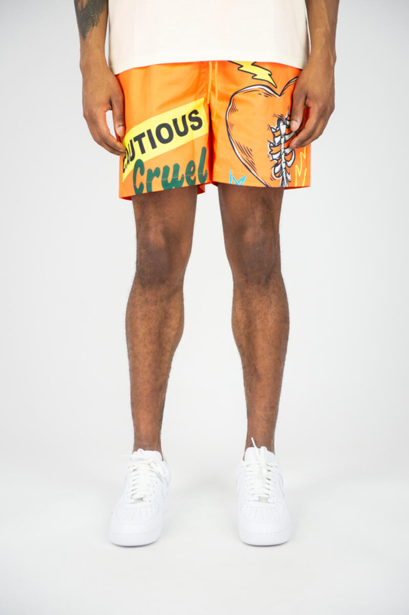 Heartless Board Shorts - Orange