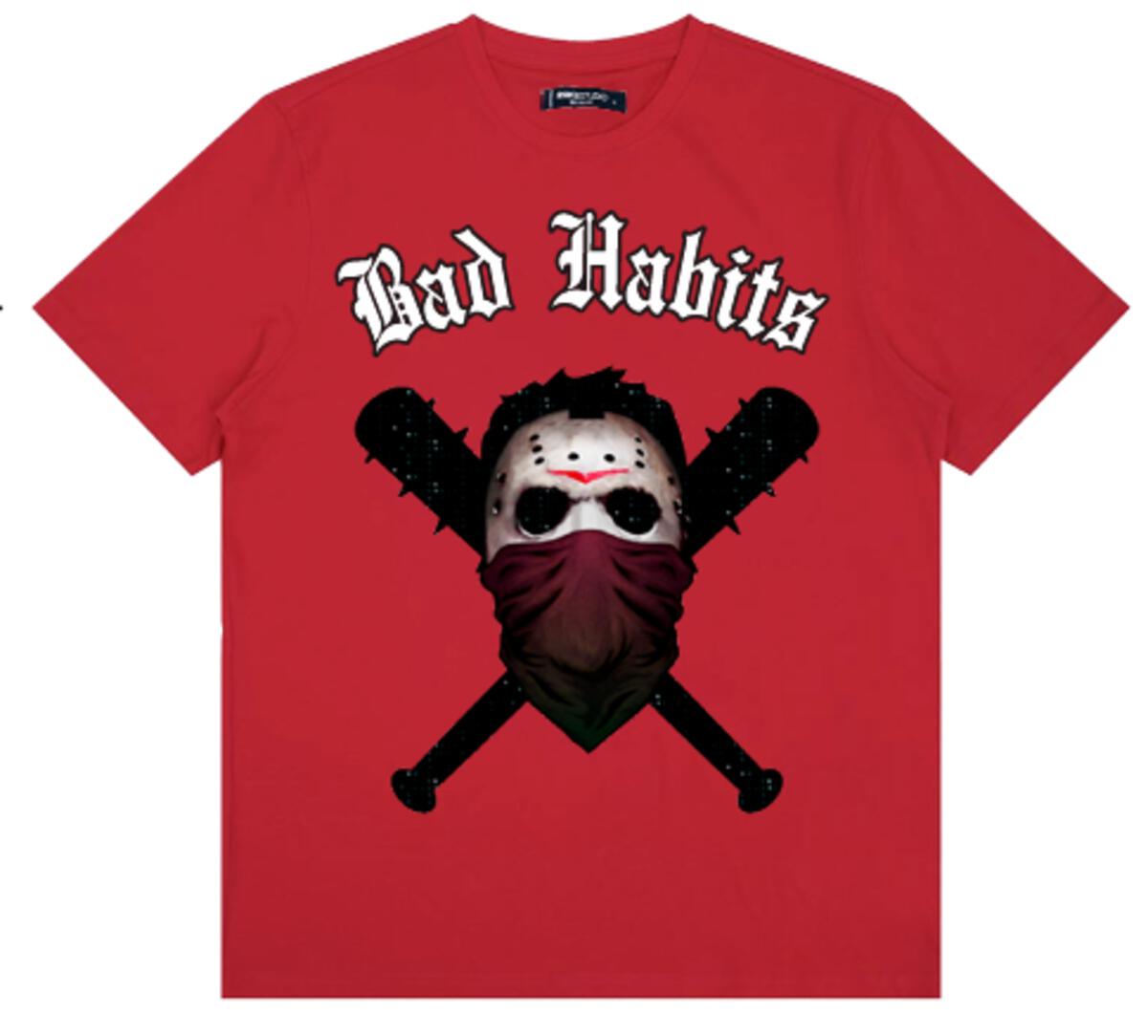 Big And Tall Bad Habits Tee - Red