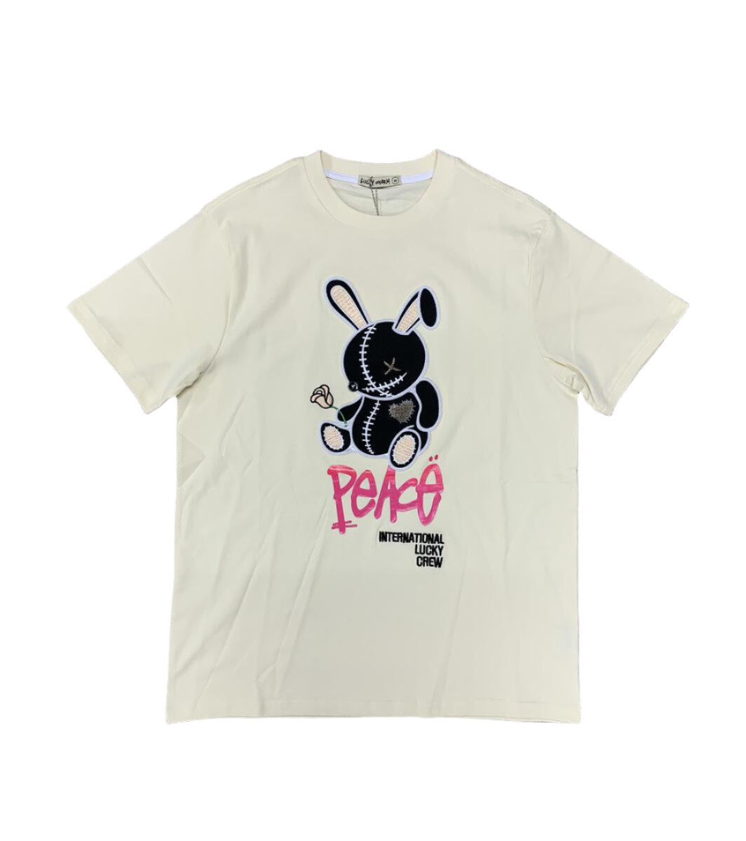 "Lucky Charm Peace" Kids T-Shirt - Off White