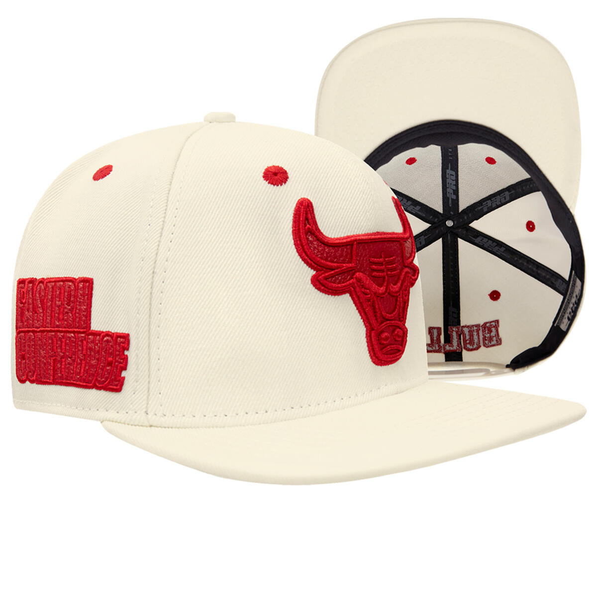 Chicago Bulls Triple Tonal Snapback Hat - Eggshell