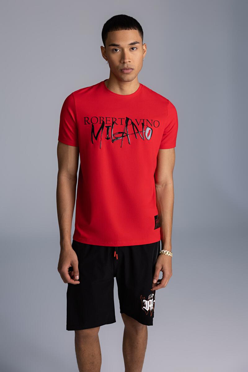 Milano Front T-shirt - Red