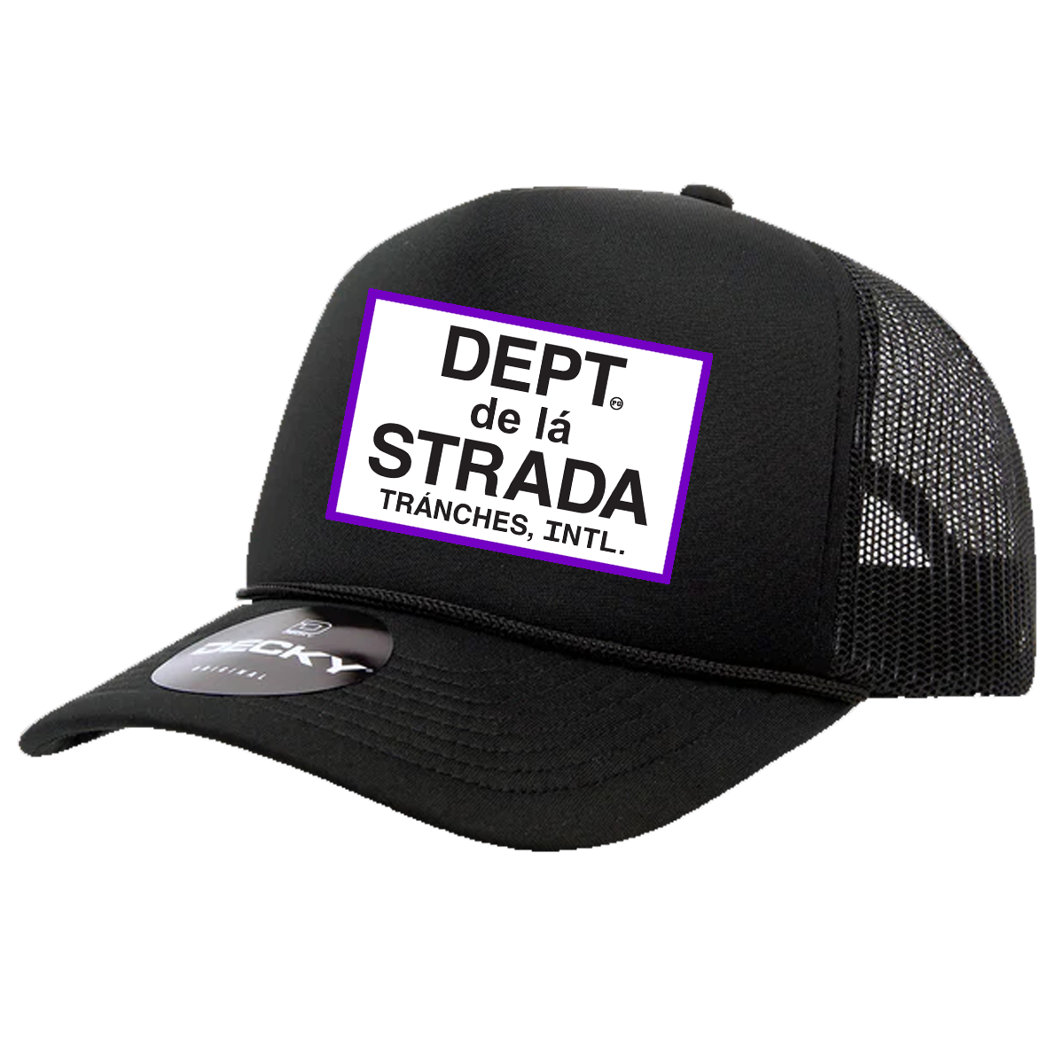 Strada INTL. Trucker Hat - Black/Purple