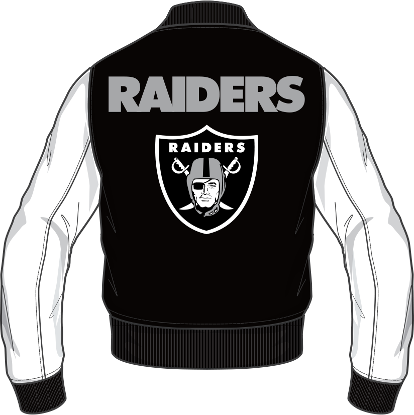 Las Vegas Raider City Signature Leather Varsity Jacket (Black)