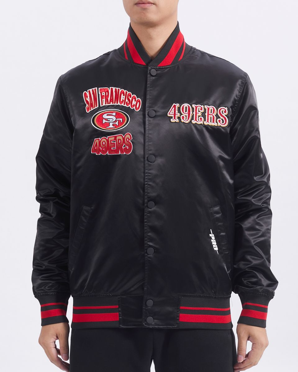 Pro - San Francisco 49ers Turn It Up Rib Satin Jacket - Black