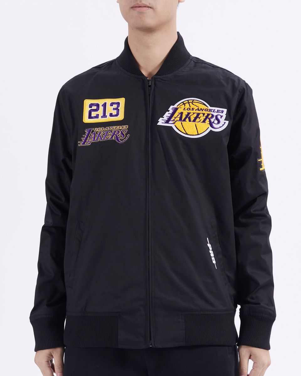 Los Angeles Lakers Area Code Twill Jacket - Black