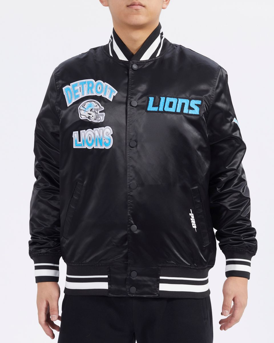 Pro - Detroit Lions Turn It Up Rib Satin Jacket - Black