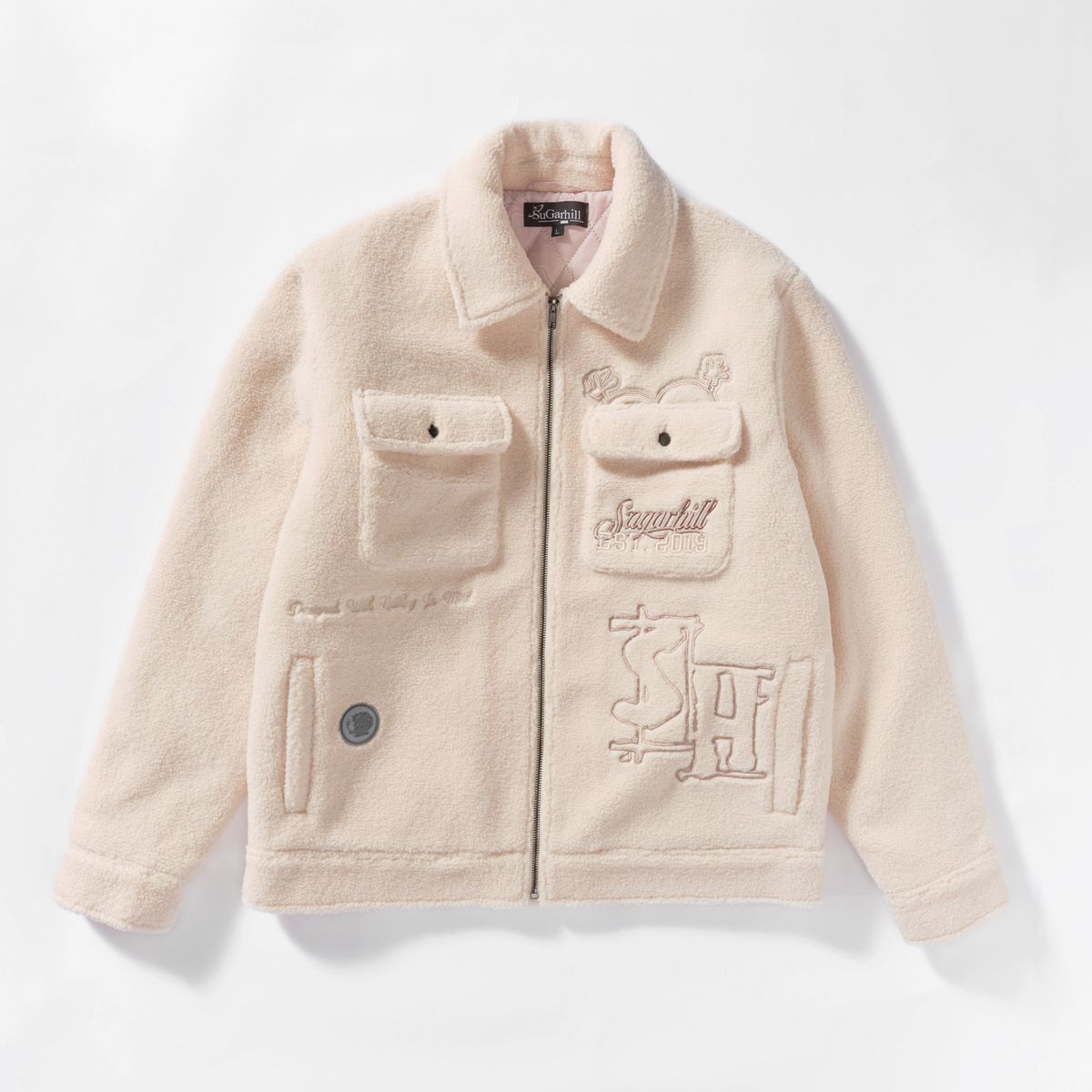 TOXINS" PLUSH JACKET - IVORY