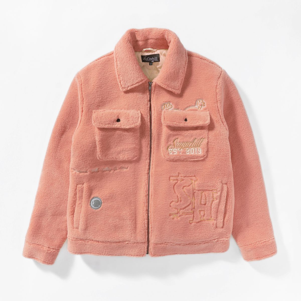 TOXINS" PLUSH JACKET - CORAL