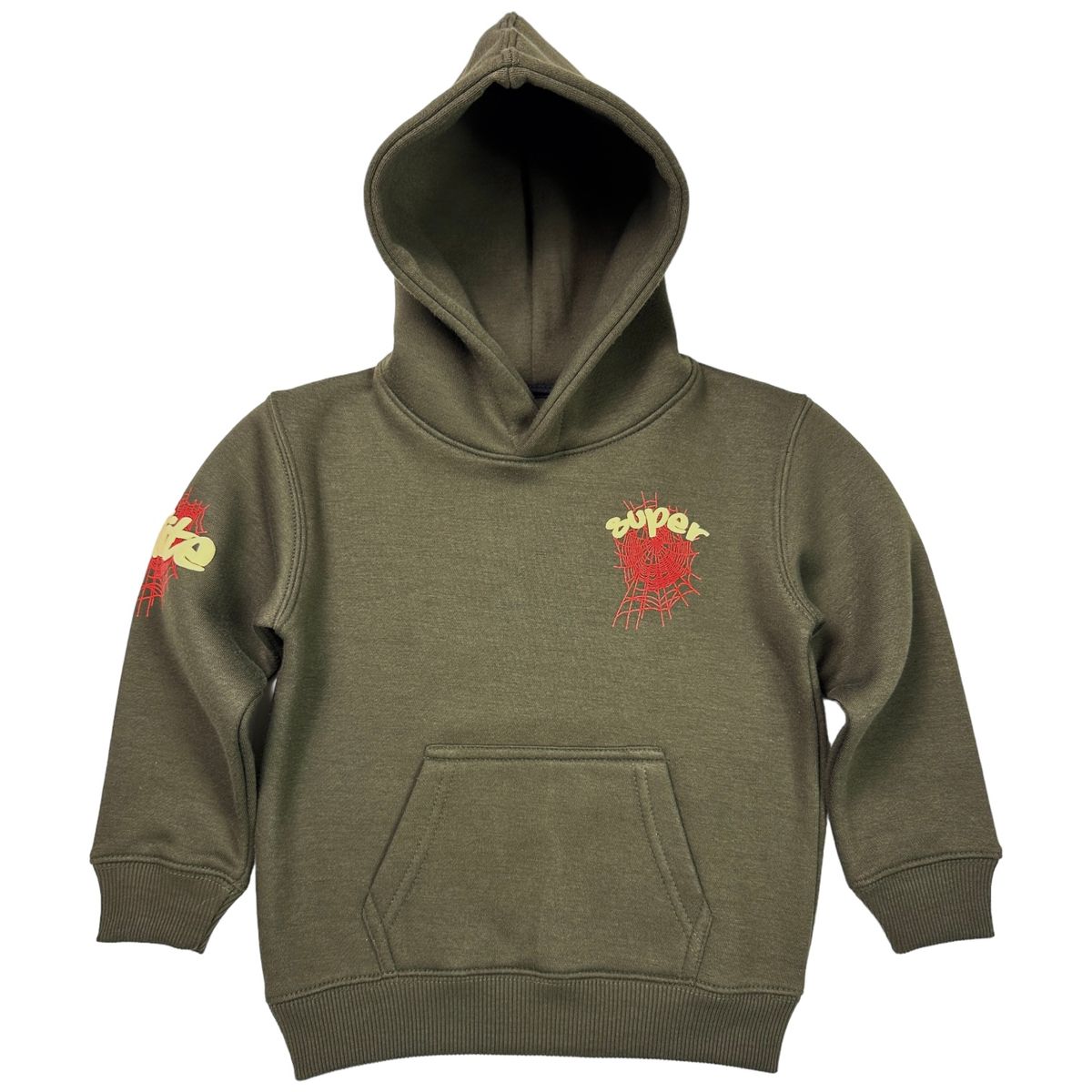 Super Kids Hoodie (Olive Green)