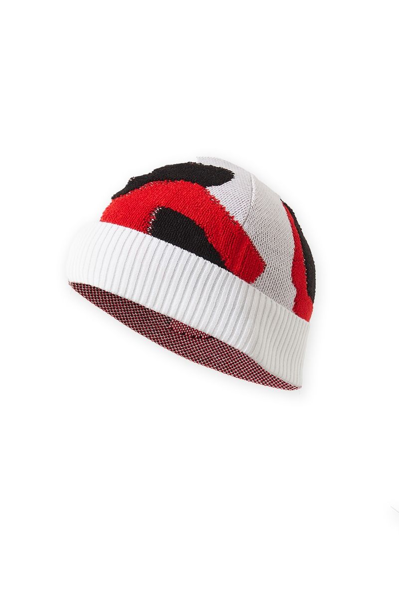 Red/White Beanie Hat