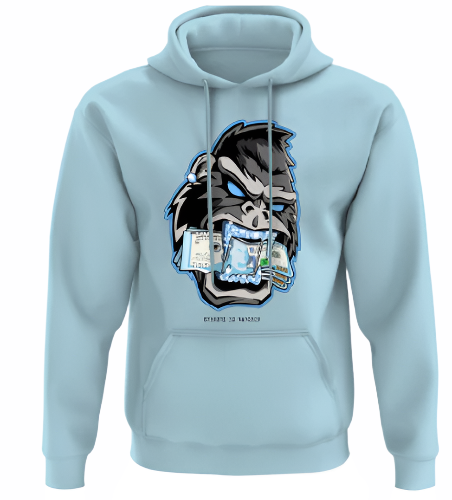 Boys Gorilla Money Hoodie (Light Blue)