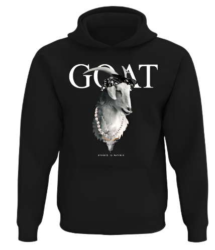 Boys Goat Hoodie (Black/White)