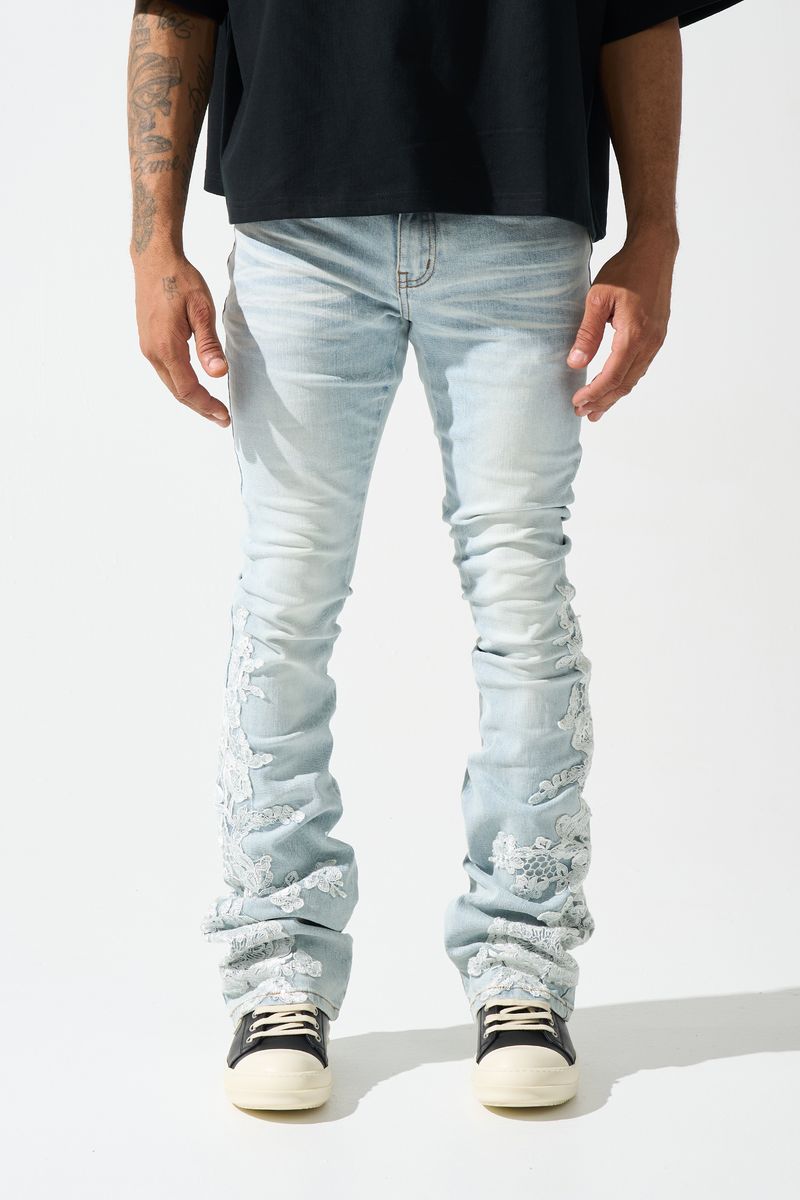 ''Garden'' Stacked Jeans