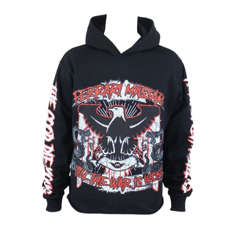 Good Die Young Cropped Hoodie (Black/Red)