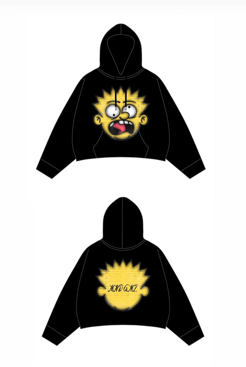 DNA "Busted" Oversized Hoodie (Black/Yellow)