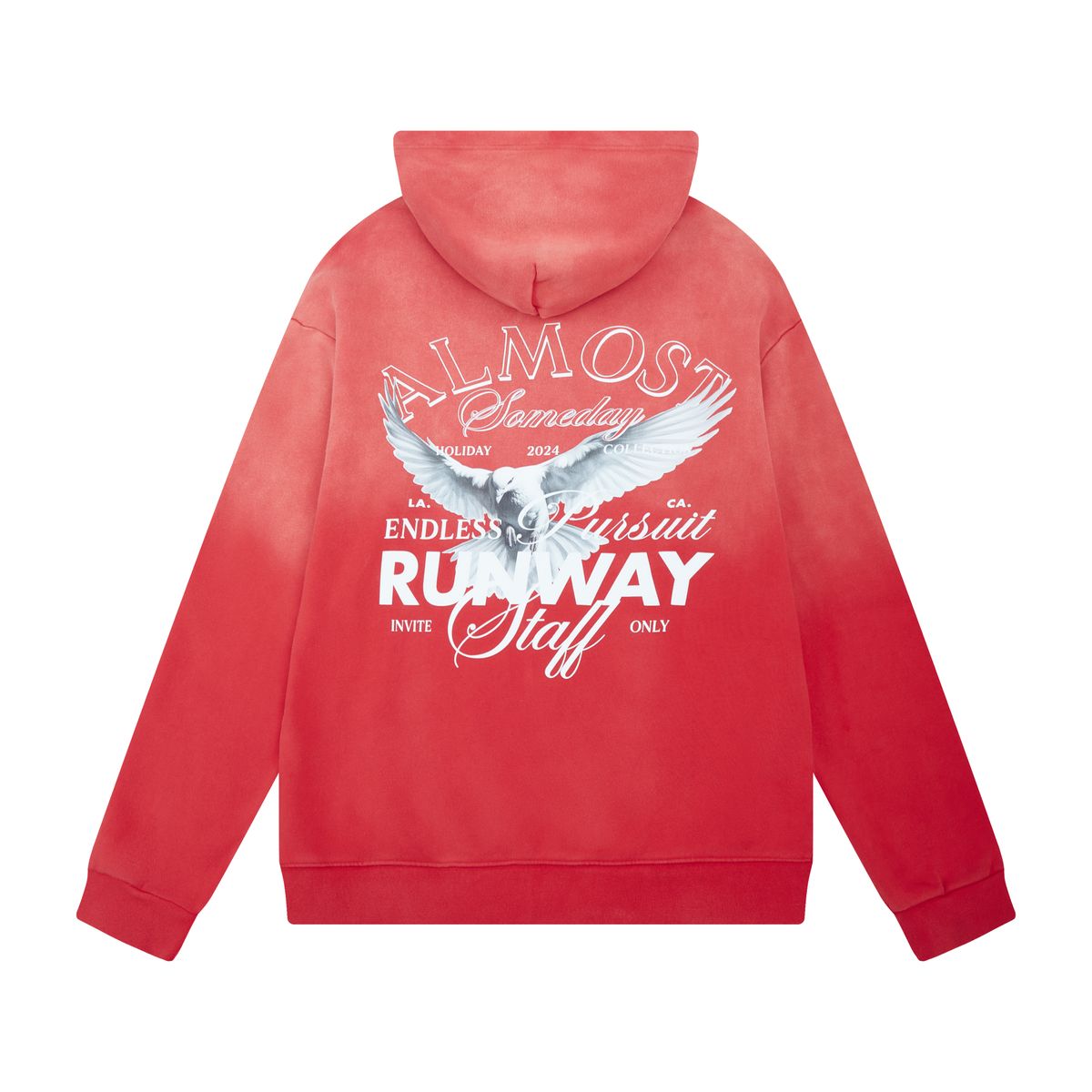 Runway ZipUp Hoodie Sun Fade Wash (Red) – Todays Man Store