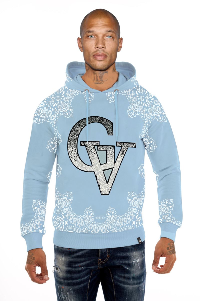 Men's Paisley Hoodie (Blue) GV2806