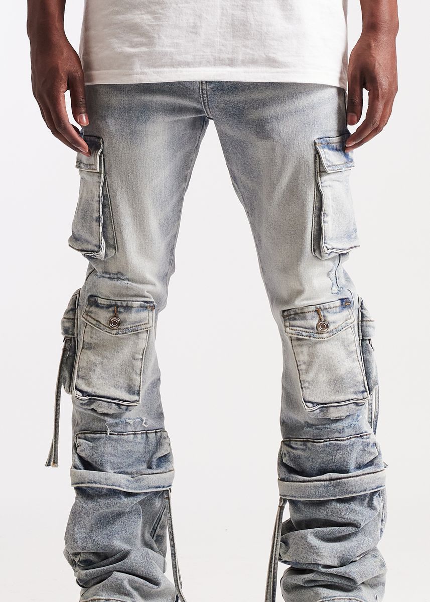 Hawk Cargo Denim (Blue) (EMBHO25-121) – Todays Man Store