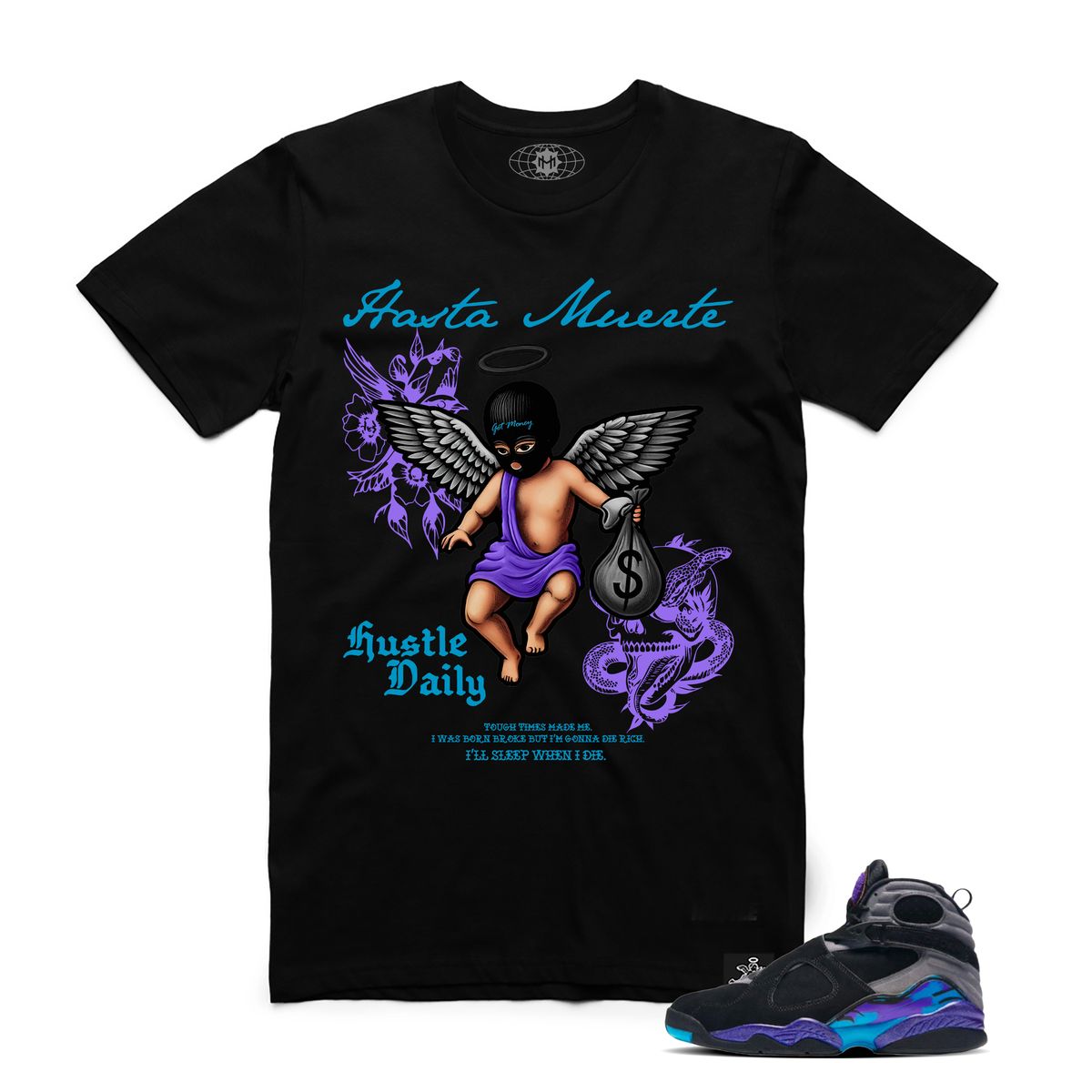 Purp Shaded MM Tattoo - Tee (Black)