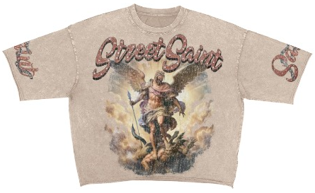 Street Saint Enzyme Washed Cropped Crew (Washed Slate)