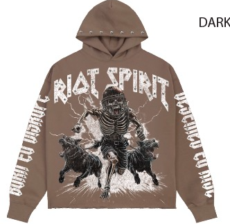 Roit Spirt Cropped Fleece Hoodie (Dark Taupe)