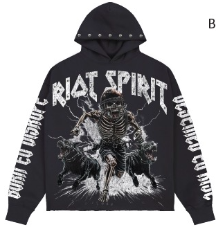 Roit Spirt Cropped Fleece Hoodie (Black)