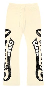 Vintage Charm Flare Sweatpants (Eggshell)