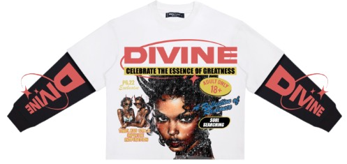 Divine Boxy Layered Long Sleeve Tee (White)