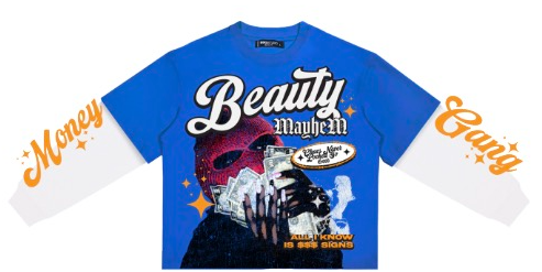 Divine Boxy Layered Long Sleeve Tee (Royal Blue)