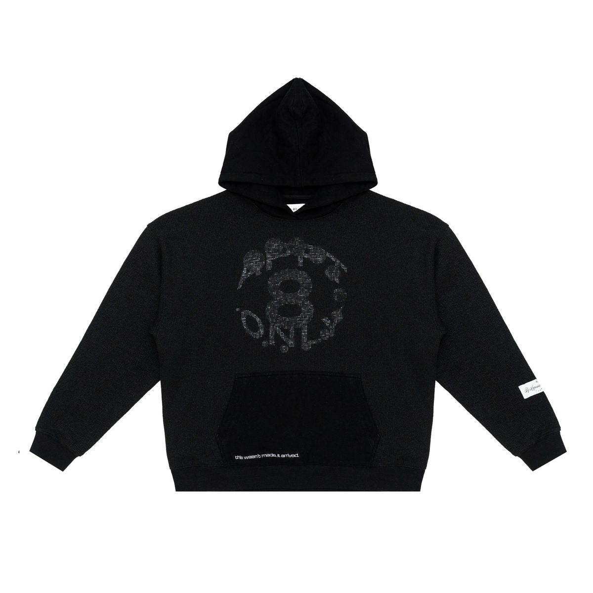 Dusk Knitted Overlay Hoodie (Black)