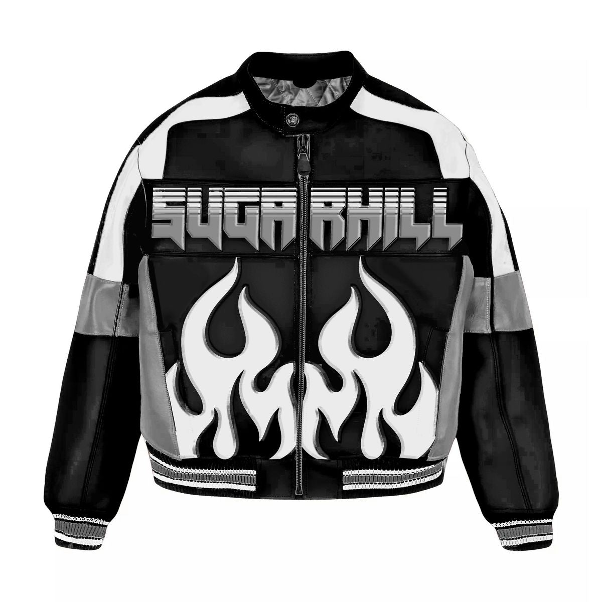 "Alchemy" Racer Jacket (black/white)