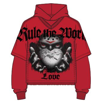 One World Twofer Fleece Hoodie (Red/Red)