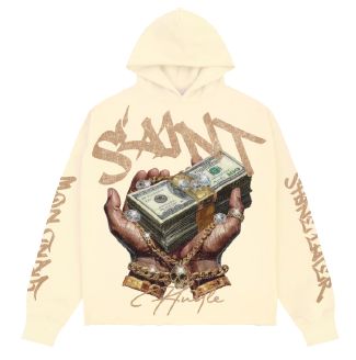Saint Hustle Fleece Hoodie (Eggshell)