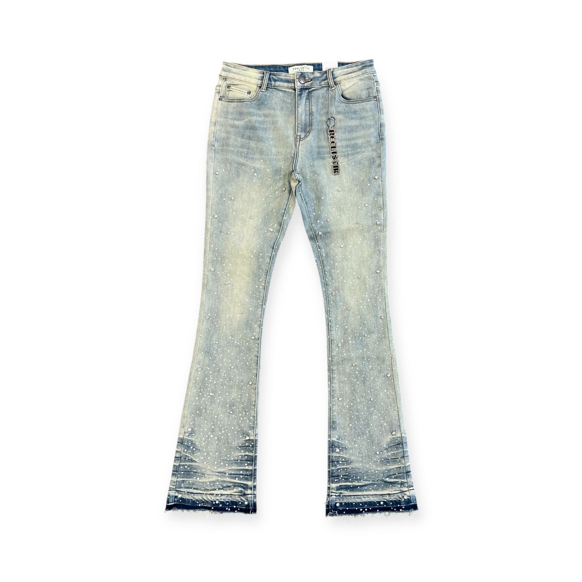Diamond Stacked Denim (Tan Blue)
