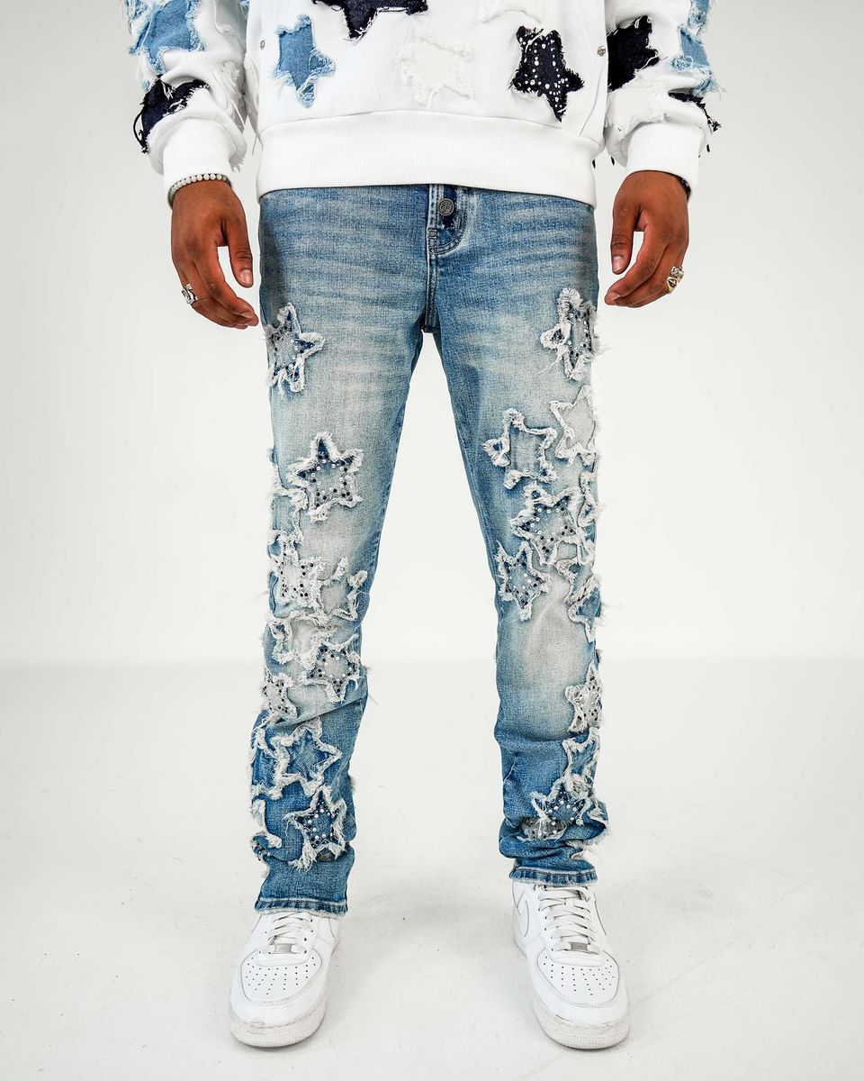 Star Applique Denim (Indigo)