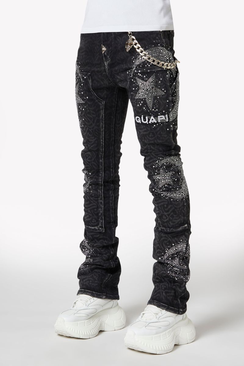 Obsidian Black Calligraphy Denim – Todays Man Store