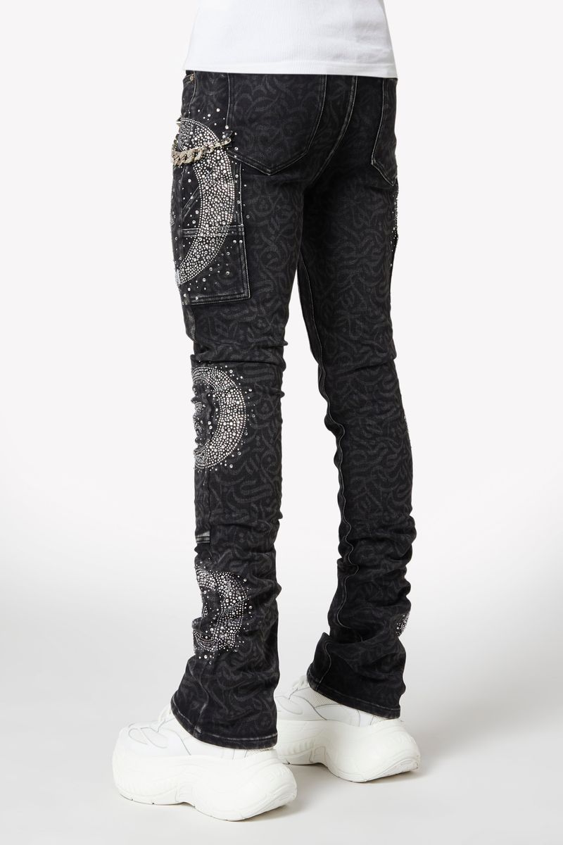 Obsidian Black Calligraphy Denim – Todays Man Store