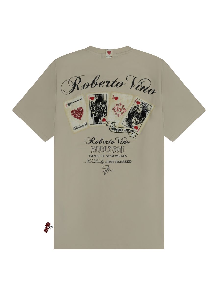 Cards Tee (Biege)