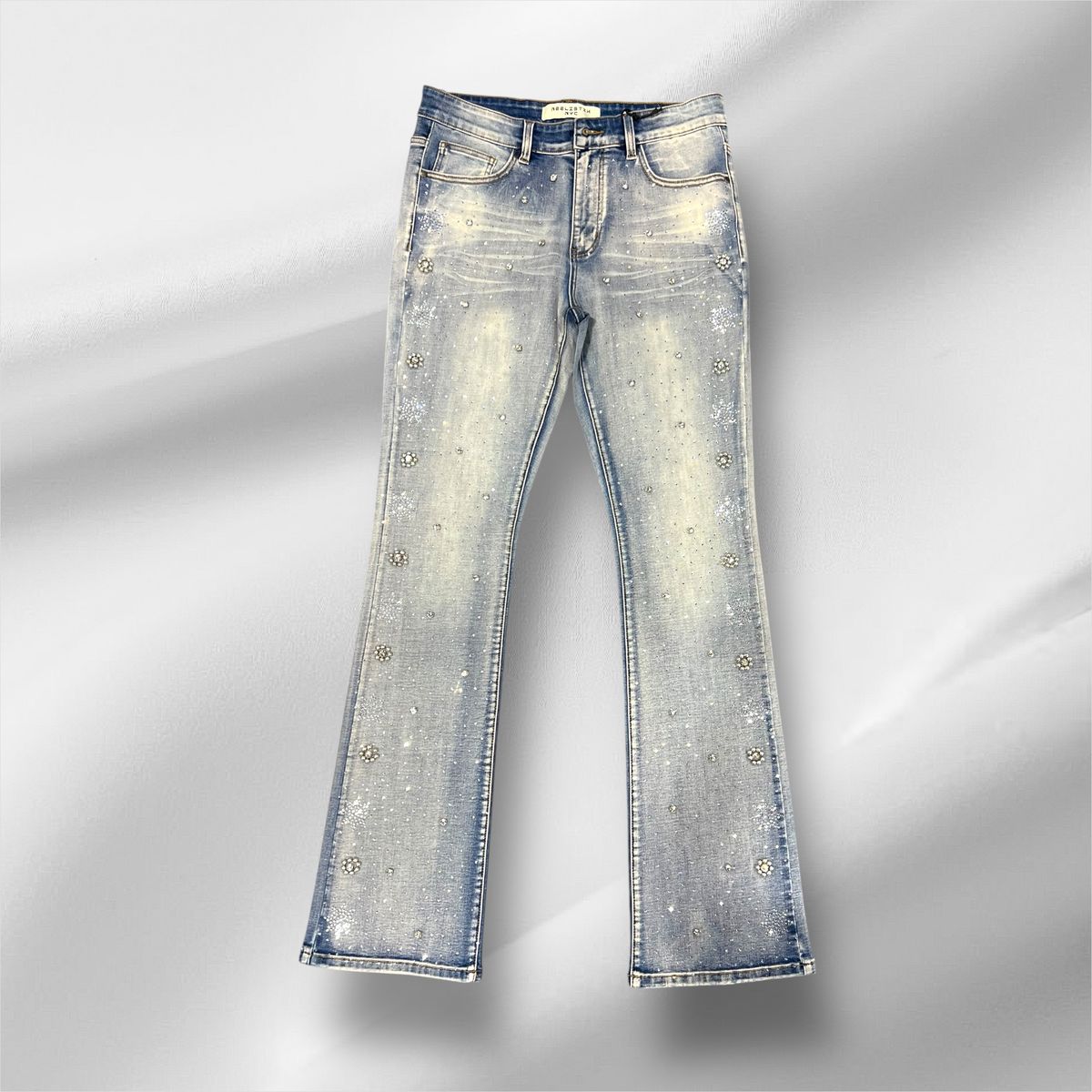 Diamond Stacked Denim (Light Blue)