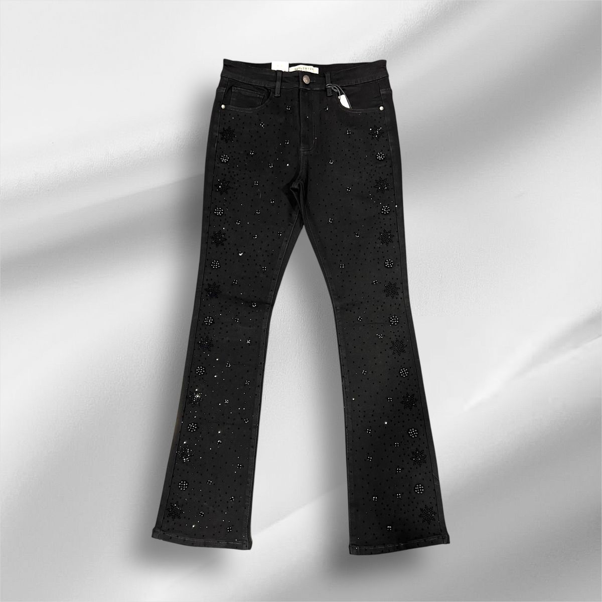 Diamond Stacked Denim (Jet Black)