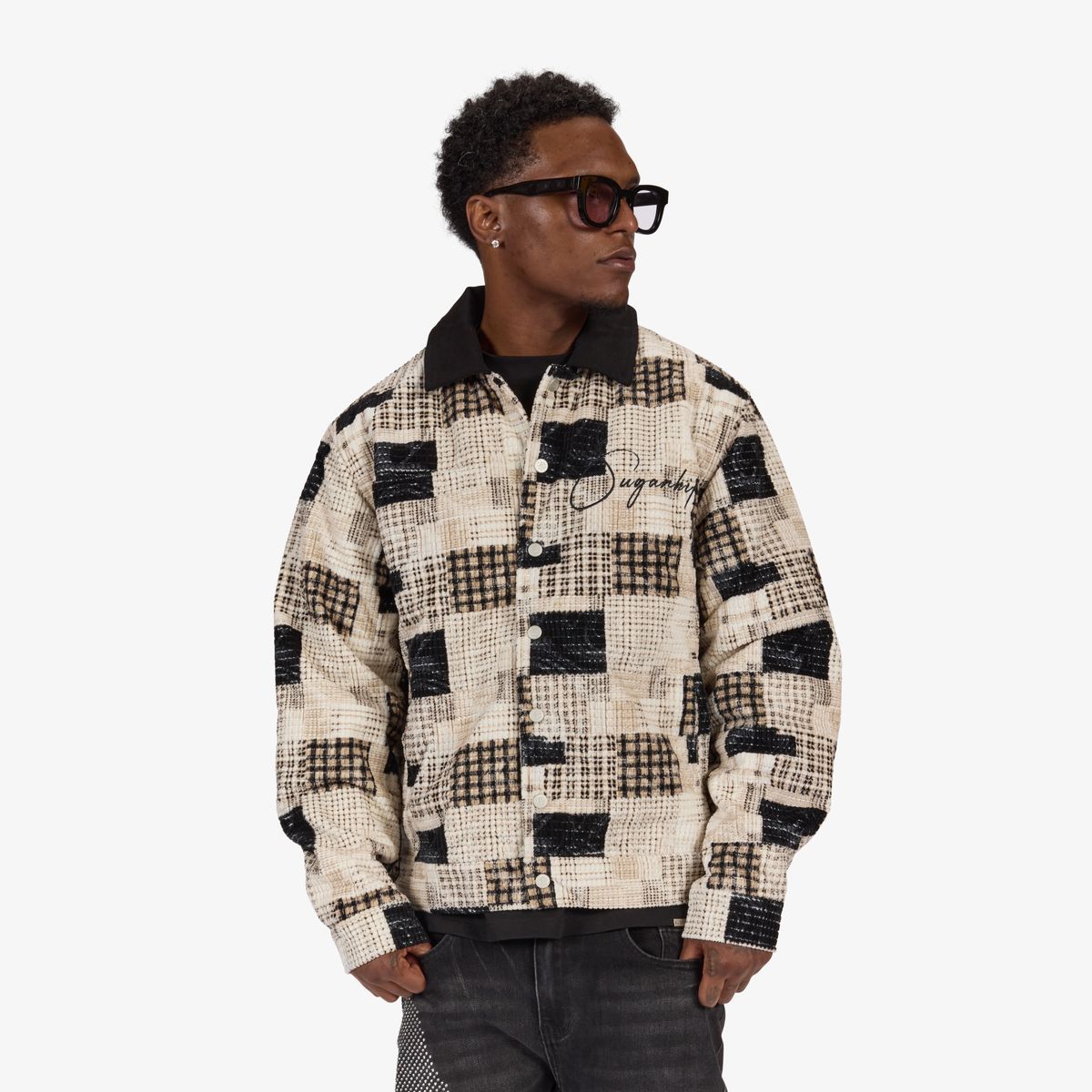 "Scrapbook" Waffle Jacket
