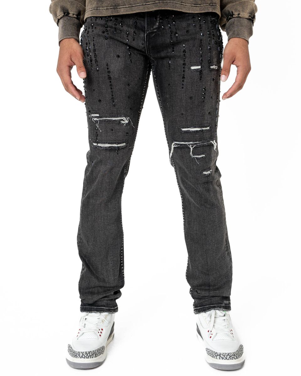 Crystal Drop Denim (Volcano Black)