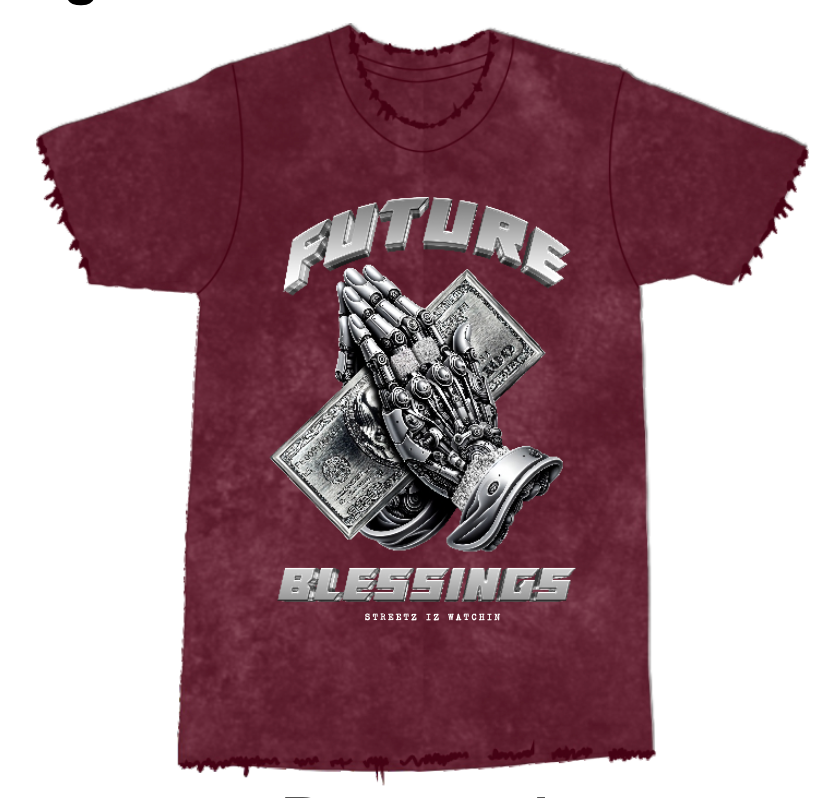Future Blessings Tee (Wash Burgundy)