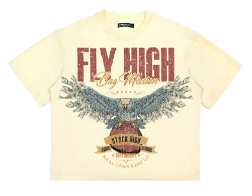 Fly High Boxy Tee (Eggshell)