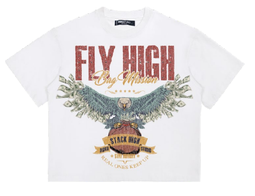 Fly High Boxy Tee (White)